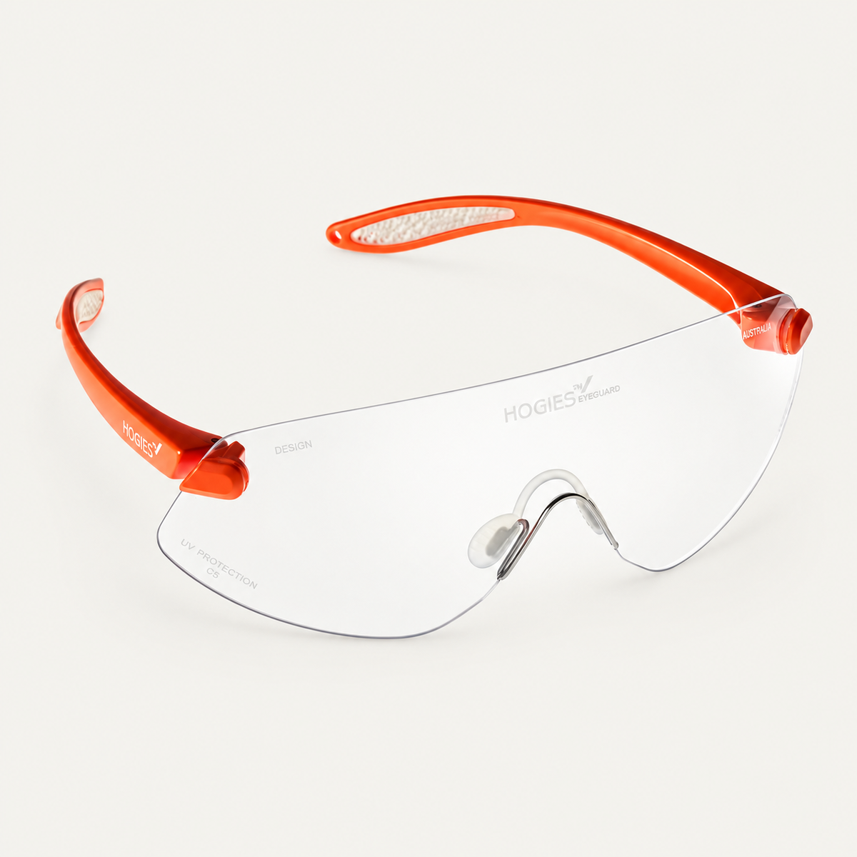EyeGuard Classic Safety Glasses | Adult Size | Fixed Bridge | Orange Matt | Ultra Lightweight Certified Eye Protection