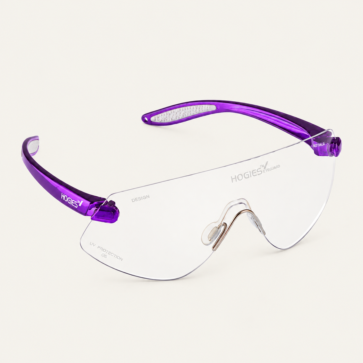 EyeGuard Classic Safety Glasses | Adult Size | Fixed Bridge | Purple Gloss | Ultra Lightweight Certified Eye Protection