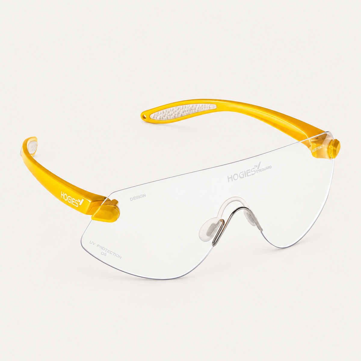 EyeGuard Classic Safety Glasses | Adult Size | Fixed Bridge | Yellow Gloss | Ultra Lightweight Certified Eye Protection