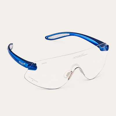 EyeGuard Classic Safety Glasses | Adult Size | Fixed Bridge | Blue Metallic | Ultra Lightweight Certified Eye Protection