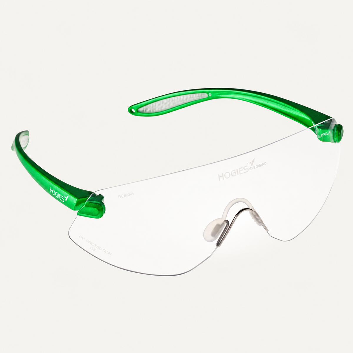 EyeGuard Classic Safety Glasses | Adult Size | Fixed Bridge | Green Gloss | Ultra Lightweight Certified Eye Protection