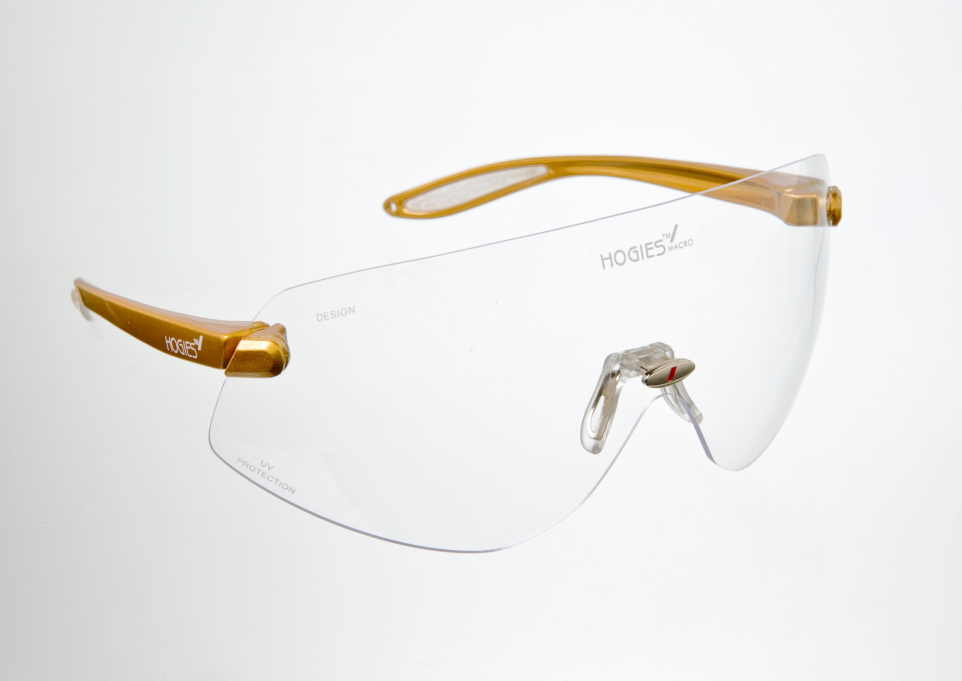 Safety Glasses with Gold temples