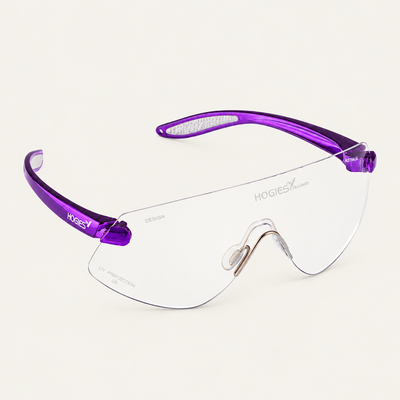 EyeGuard Classic Safety Glasses | Adult Size | Fixed Bridge | Purple Gloss | Ultra Lightweight Certified Eye Protection