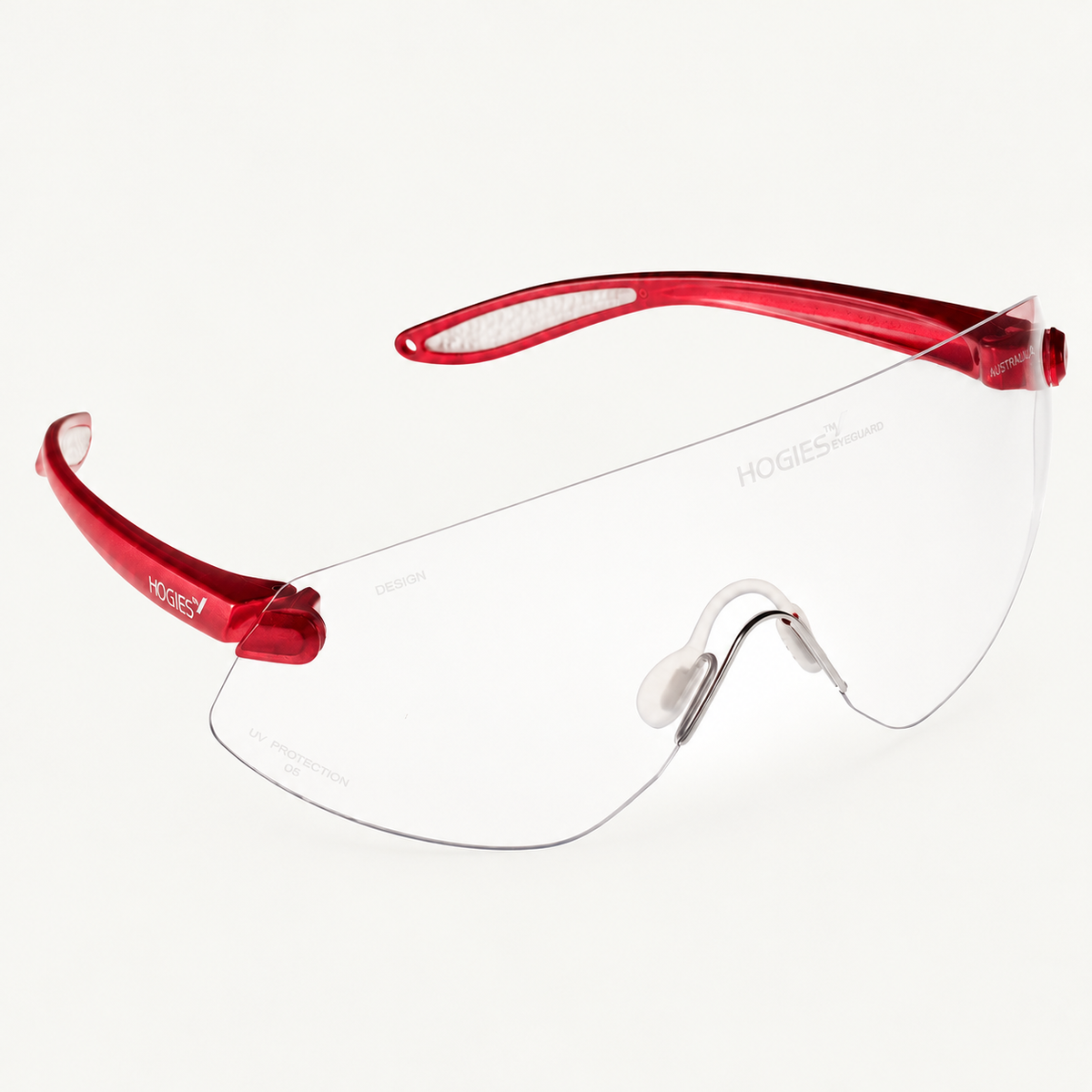 EyeGuard Classic Safety Glasses | Adult Size | Fixed Bridge | Red Metallic | Ultra Lightweight Certified Eye Protection